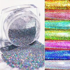 Holographic Nail Powder for DIY Nail Art - Create Magical Mirror Effect