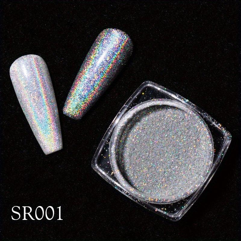 Holographic Nail Powder for DIY Nail Art - Create Magical Mirror Effect