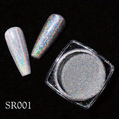 Holographic Nail Powder for DIY Nail Art - Create Magical Mirror Effect