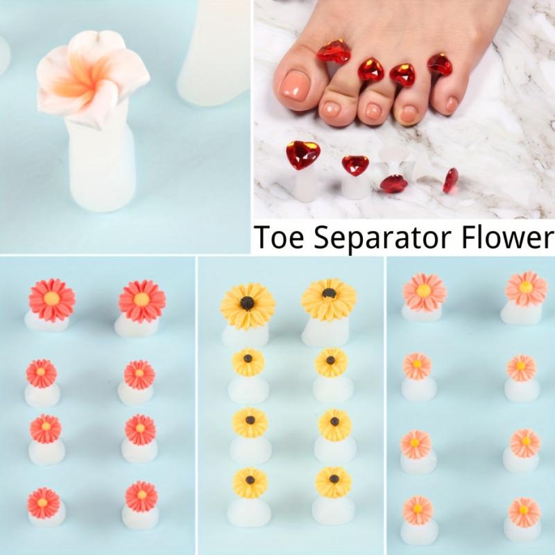 Daisy Flower Silicone Toe Separators Spacers Spreaders Cushions Toes Dividers