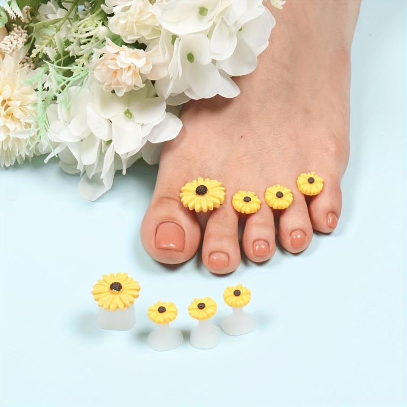 Daisy Flower Silicone Toe Separators Spacers Spreaders Cushions Toes Dividers