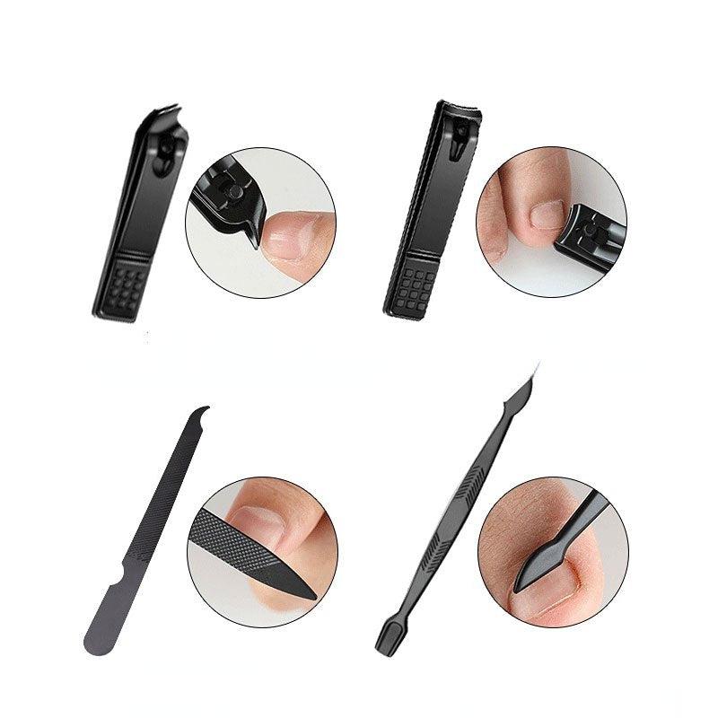 10-Piece Manicure and Pedicure Grooming Kit with Tools and Scissors