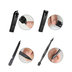 10-Piece Manicure and Pedicure Grooming Kit with Tools and Scissors