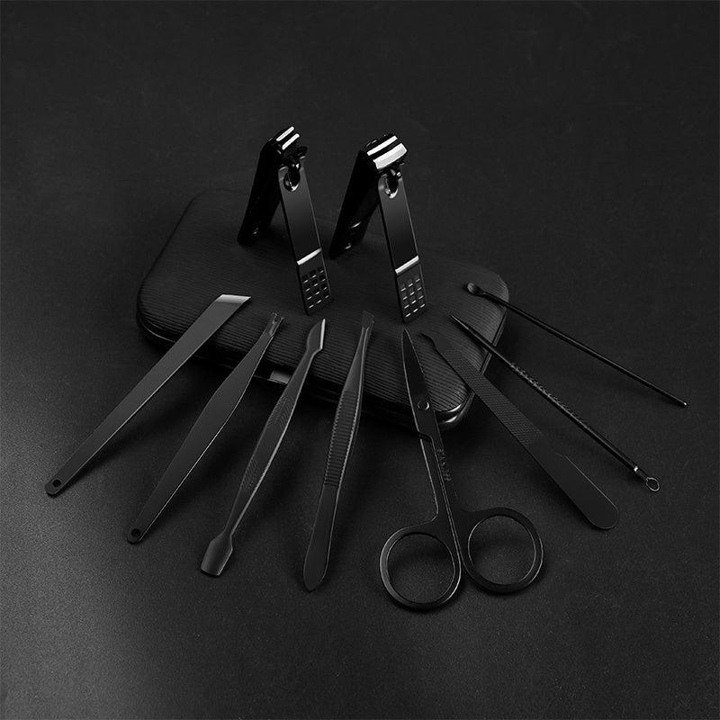 10-Piece Manicure and Pedicure Grooming Kit with Tools and Scissors