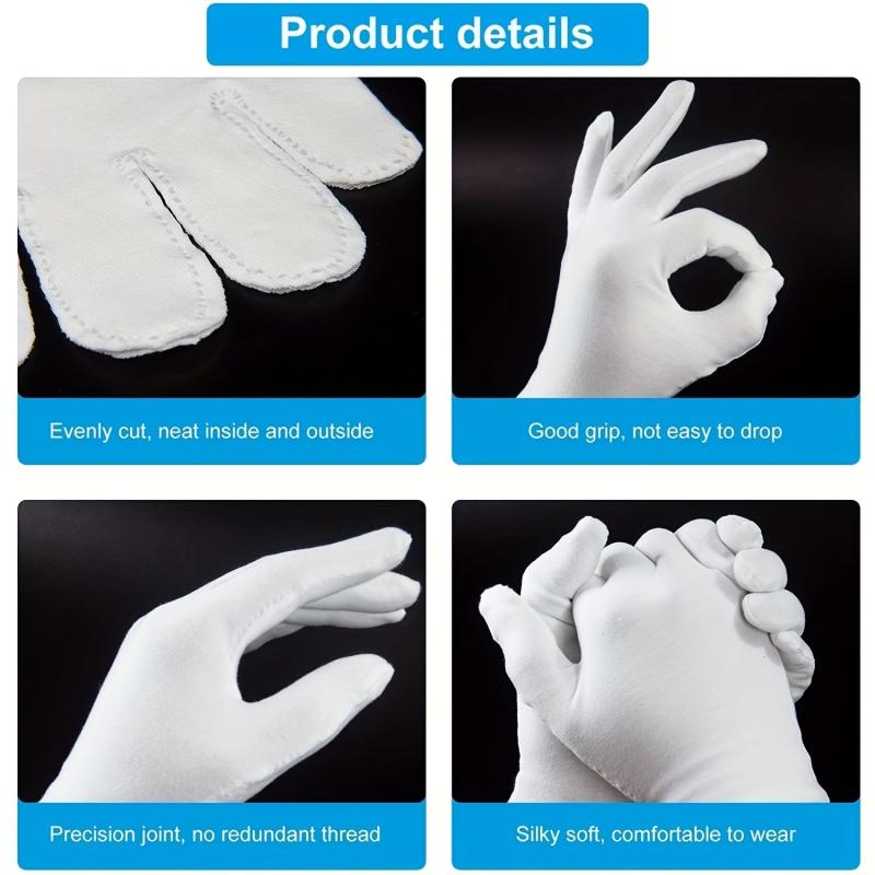 10 Pairs Moisturizing Gloves for Dry Hands Eczema Washable Cotton Gloves