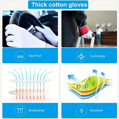 10 Pairs Moisturizing Gloves for Dry Hands Eczema Washable Cotton Gloves