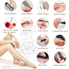 26-in-1 Professional Pedicure Tools Set Stainless Steel Foot Care Kit
