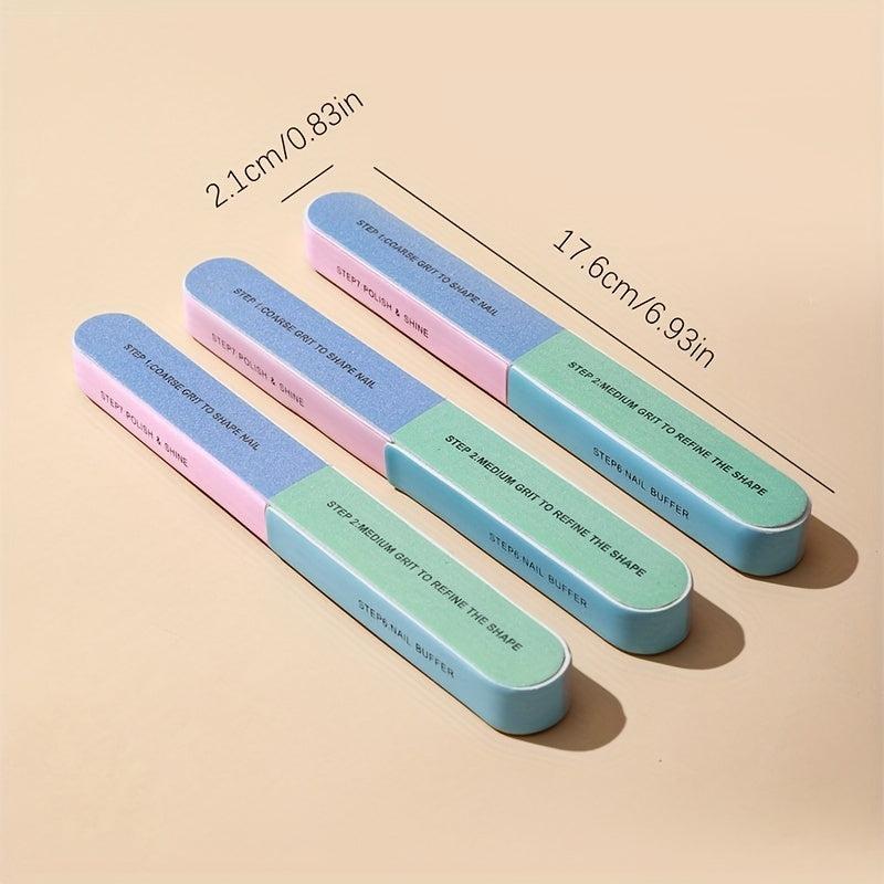 High Sided Nail File Set with Polished Sponge Sand Bars