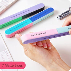 High Sided Nail File Set with Polished Sponge Sand Bars