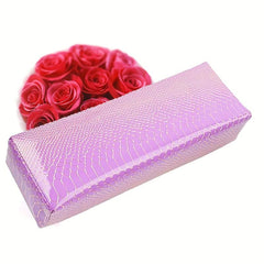 Nail Art Hand Pillow Stripe PU Leather Soft Rest Holder