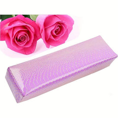 Nail Art Hand Pillow Stripe PU Leather Soft Rest Holder