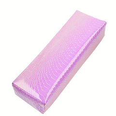 Nail Art Hand Pillow Stripe PU Leather Soft Rest Holder