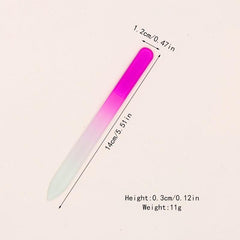 Glass Nail File Set with Case - Gentle Fingernail Filing