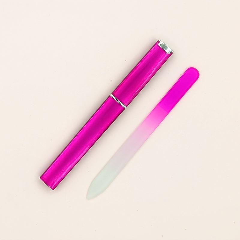 Glass Nail File Set with Case - Gentle Fingernail Filing