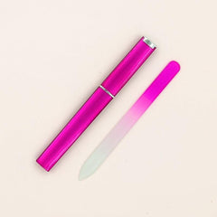 Glass Nail File Set with Case - Gentle Fingernail Filing