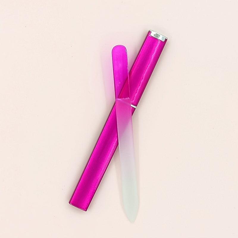 Glass Nail File Set with Case - Gentle Fingernail Filing