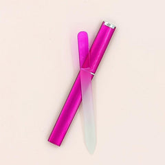 Glass Nail File Set with Case - Gentle Fingernail Filing
