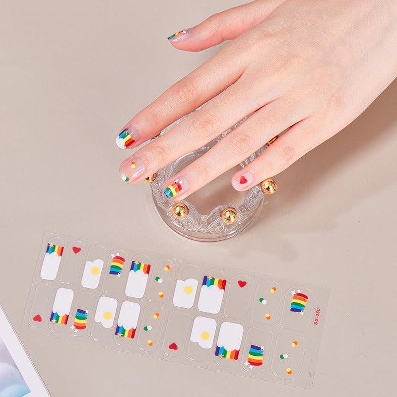Glitter Sequins Nail Art Polish Stickers Wraps Decal Tips
