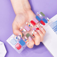 Glitter Sequins Nail Art Polish Stickers Wraps Decal Tips