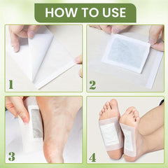 50 Natural Wormwood Foot Patches, Stress Relief & Better Sleep, Adhesive Sheets