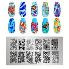 Animal Printed Stainless Steel Nail Stamping Plates