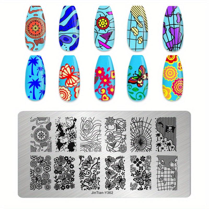 Animal Printed Stainless Steel Nail Stamping Plates