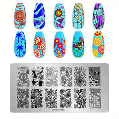 Animal Printed Stainless Steel Nail Stamping Plates