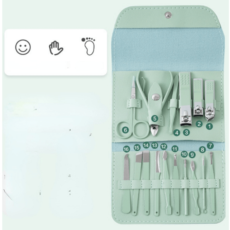 Professional Nail Clipper Set 16 Pcs With Nail Cutter and Files