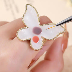 Adjustable Butterfly Nail Palette Finger Ring