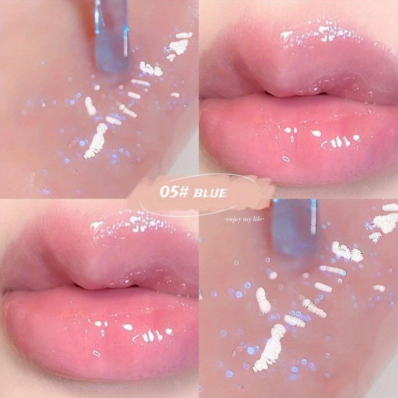 6 Colors Lip Plumping Lip Gloss Dewy Finish & Shimmer