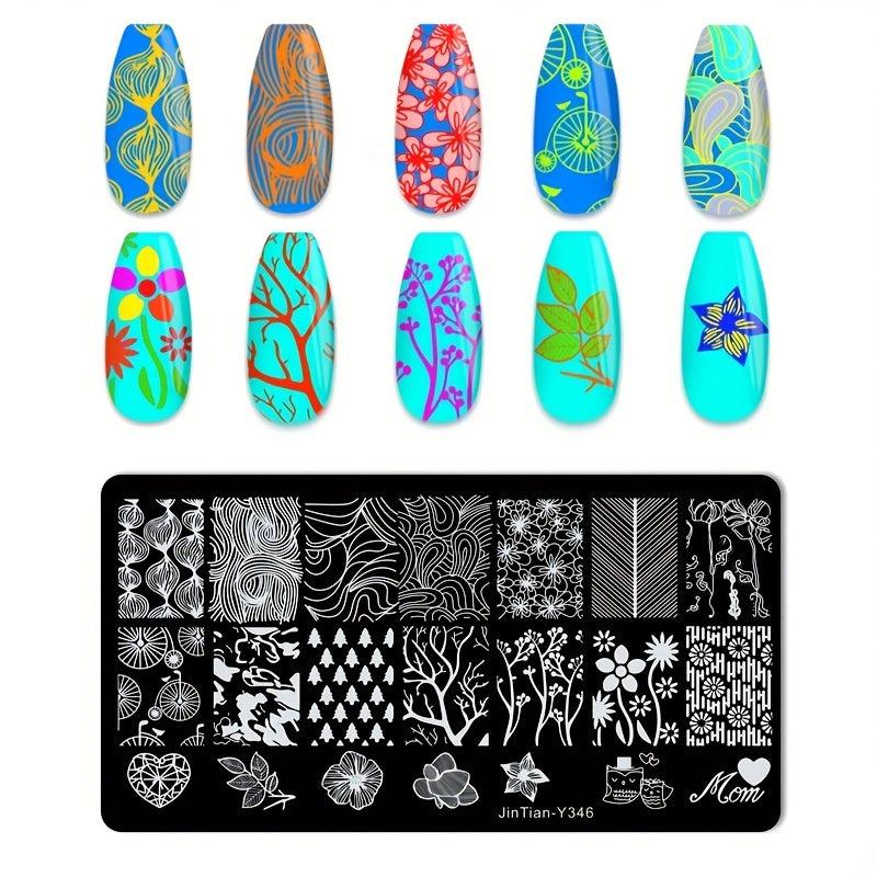 Stainless Steel Nail Stamping Plates for Unique Nail Art Designs