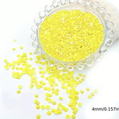 1000 Pcs Lemon Yellow Resin Rhinestones Nail Art Decoration