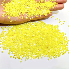 1000 Pcs Lemon Yellow Resin Rhinestones Nail Art Decoration