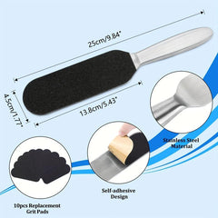 Stainless Steel Pedicure Foot File Callus Remover Scrubber