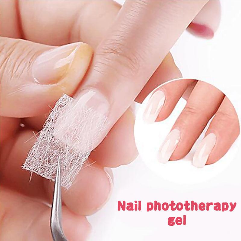 Nail Silk Repair Set w/ Fiber Sheet, Repair Glue, Brush, Pen & Clip