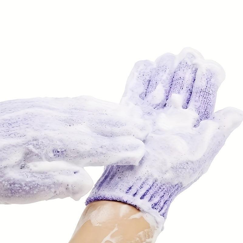 3pcs Exfoliating Nylon Bath Towels & Gloves Bathing Tools for Women