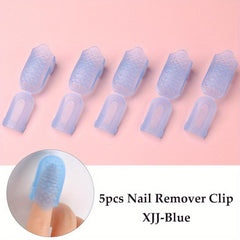 5 Pcs Reusable Nail Polish Remover Clips Set