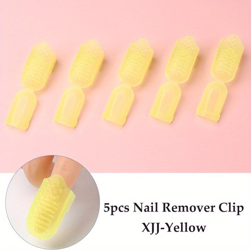 5 Pcs Reusable Nail Polish Remover Clips Set