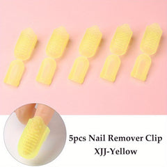 5 Pcs Reusable Nail Polish Remover Clips Set