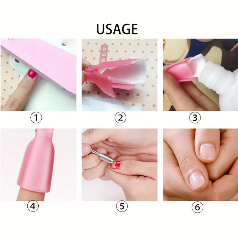 5 Pcs Reusable Nail Polish Remover Clips Set