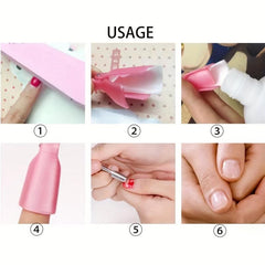 5 Pcs Reusable Nail Polish Remover Clips Set