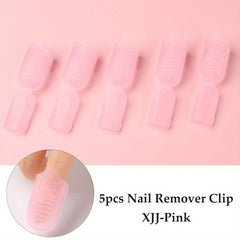 5 Pcs Reusable Nail Polish Remover Clips Set