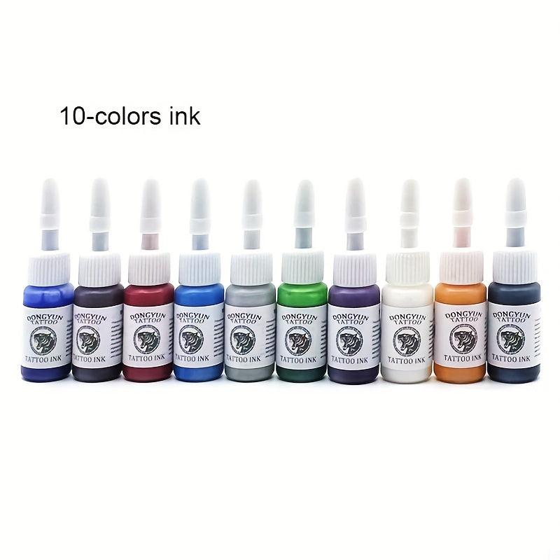 10 Tattoo Ink Set Professional Tattoo Pigment Long Lasting Tattoo Painting