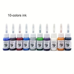 10 Tattoo Ink Set Professional Tattoo Pigment Long Lasting Tattoo Painting
