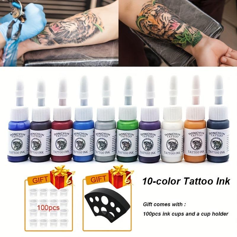 10 Tattoo Ink Set Professional Tattoo Pigment Long Lasting Tattoo Painting