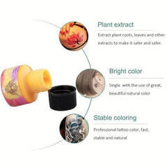 10pcs Tattoo Ink Set Professional Pigment Long Lasting Tattoo Supplies
