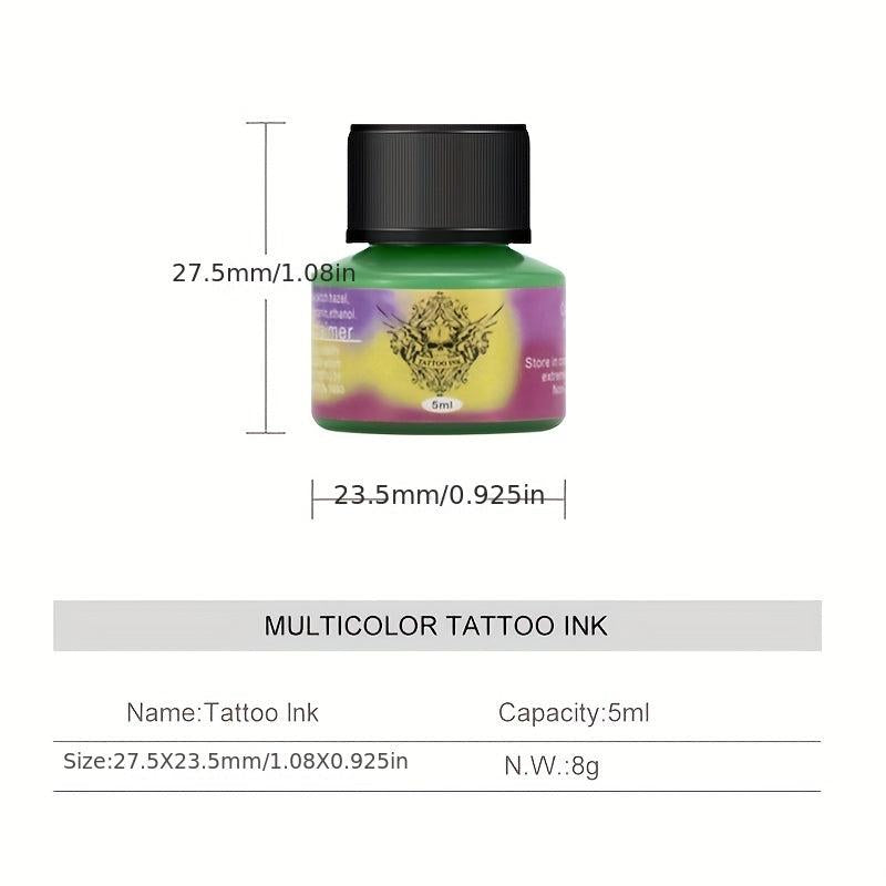 10pcs Tattoo Ink Set Professional Pigment Long Lasting Tattoo Supplies