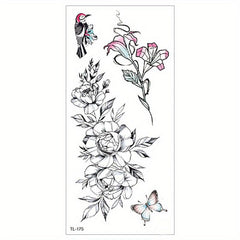 Waterproof Amy Ink Flower Tattoo Sticker Arm Tattoo