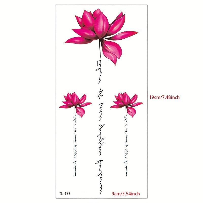 Waterproof Amy Ink Flower Tattoo Sticker Arm Tattoo
