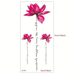 Waterproof Amy Ink Flower Tattoo Sticker Arm Tattoo